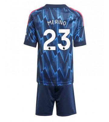 Arsenal Mikel Merino #23 Dětské Venkovní Dres 2025-26 Krátký Rukáv (+ trenýrky)